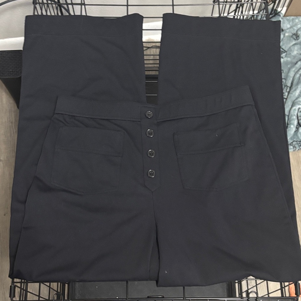 HALARA Women’s Faux Button-Front Pants